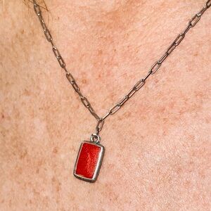 Chic Red Pendant Necklace